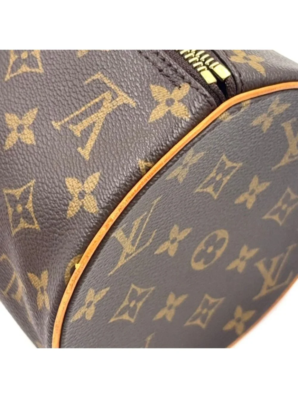 Louis Vuitton Papillon 30 Monogram Leather Brown Light Handbag Gold